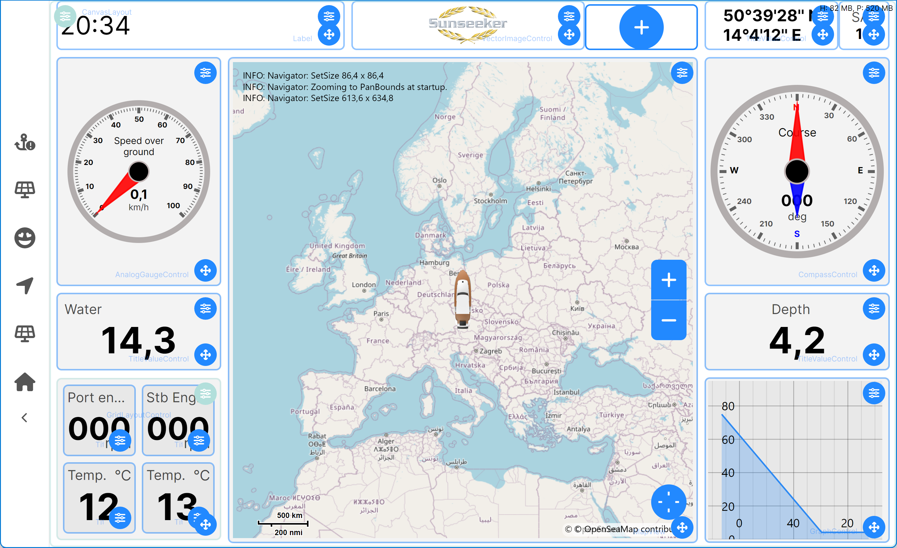 Canvas based UI design