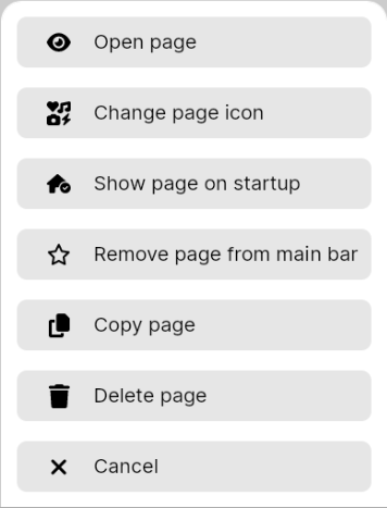 Edit Pages Menu