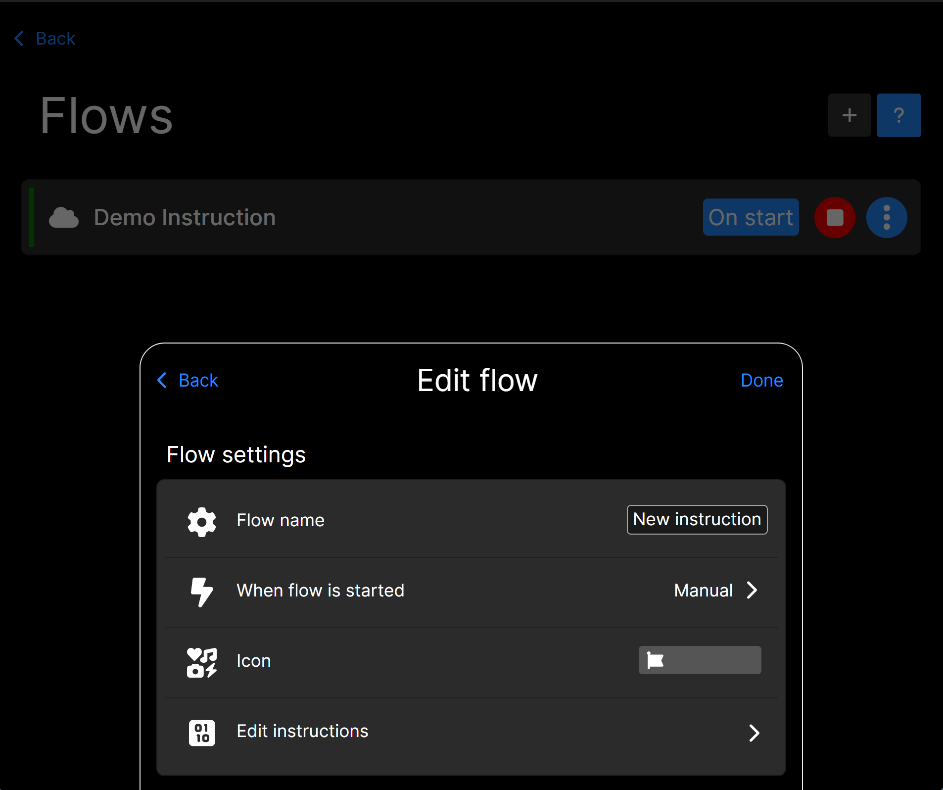 Flow manager new flow properties