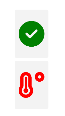 Two icons showing Signal K zone status